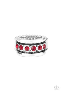 Dauntless Shine - Red Ring - Paparazzi