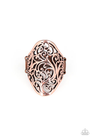 Vine Vibe - Copper Ring - Paparazzi