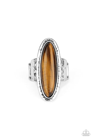 Stone Mystic - Brown Ring - Paparazzi