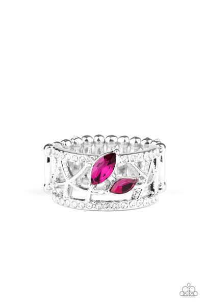Tilted Twinkle - Pink Ring - Paparazzi
