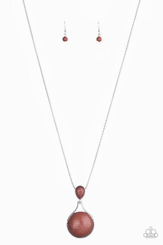 Desert Pools - Brown Necklace - Paparazzi