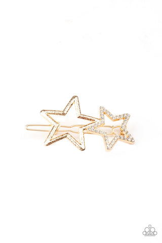 Lets Get This Party STAR-ted! - Gold Hair Clip - Paparazzi
