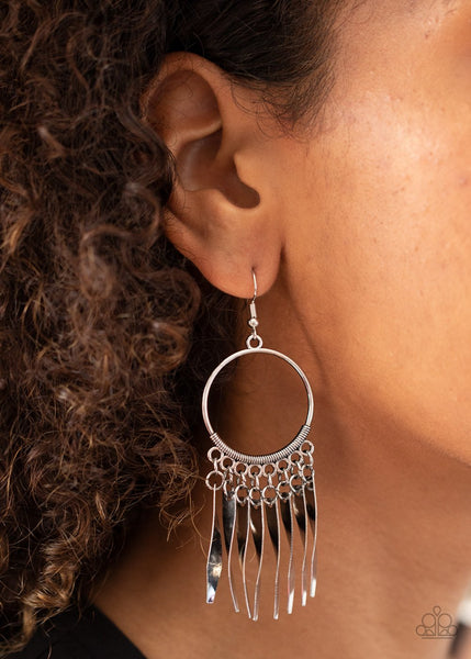 Let GRIT Be! - Silver Earring - Paparazzi