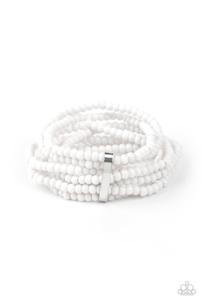 Thank Me LAYER - White Bracelet - Paparazzi