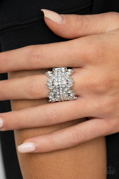 Cosmic Confetti - White Ring - Paparazzi