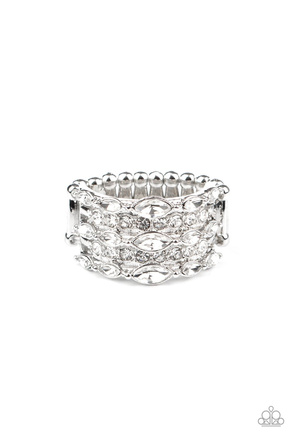 Diva Diadem - White Ring - Paparazzi