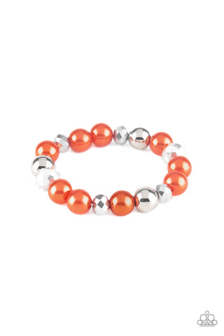 Very VIP - Orange-beads-bracelet-paparazzi