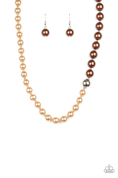 5th Avenue A-Lister - Brown Pearl Necklace - Paparazzi