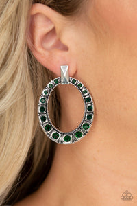 All For GLOW - Green Earring - Paparazzi