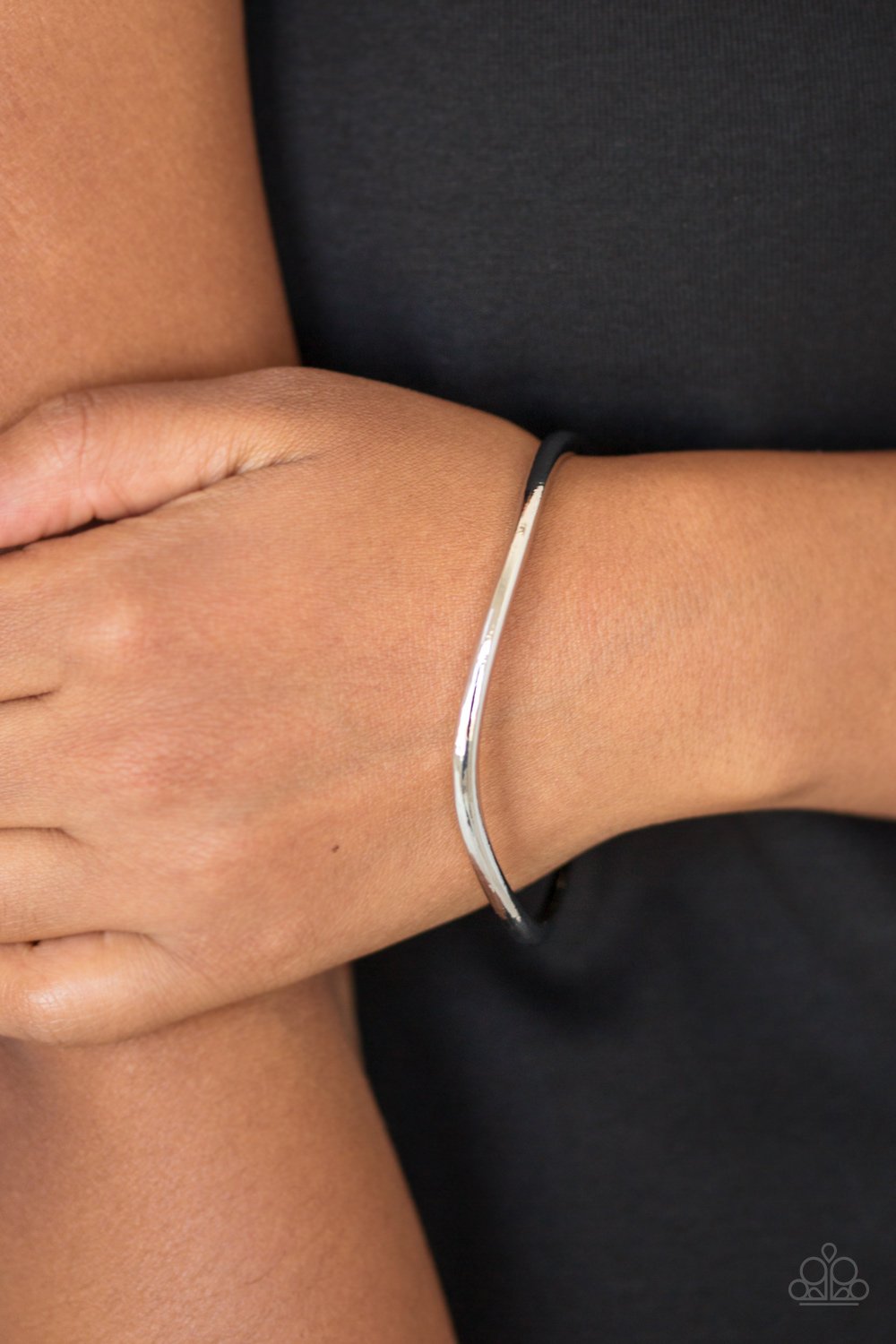 Awesomely Asymmetrical - Silver Bracelet - Paparazzi