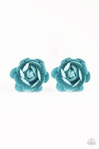Beautifully Budding - Blue Hair Clips - Paparazzi