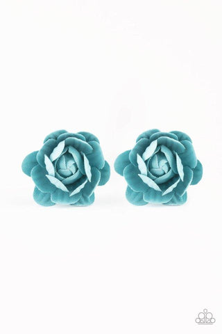 Beautifully Budding - Blue Hair Clips - Paparazzi