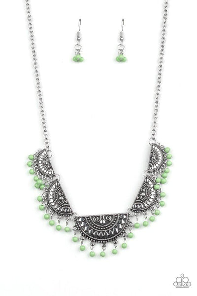 Boho Baby  - Green Necklace - Paparazzi