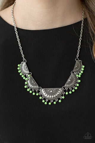 Boho Baby  - Green Necklace - Paparazzi