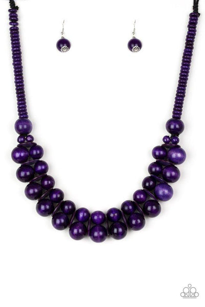 Caribbean Cover Girl - Purple Necklace - Paparazzi