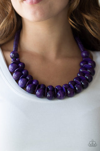 Caribbean Cover Girl - Purple Necklace - Paparazzi