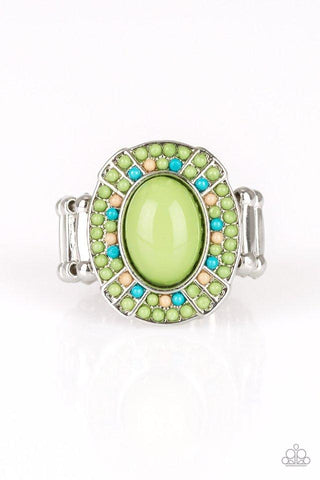 Colorfully Rustic - Green Ring - Paparazzi