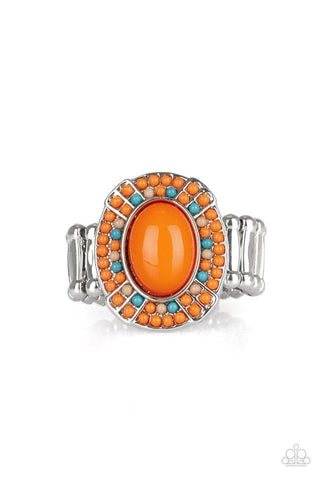 Colorfully Rustic - Orange Ring - Paparazzi