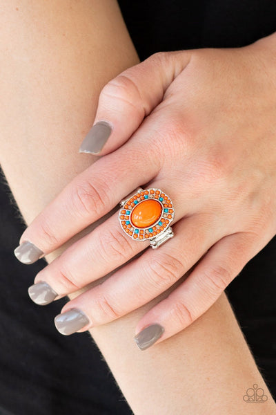 Colorfully Rustic - Orange Ring - Paparazzi