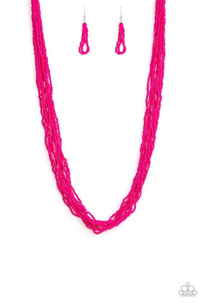 Congo Colada - Pink Necklace - Seed Bead - Paparazzi