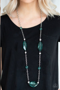 Crystal Charm - Green Necklace - Paparzzi