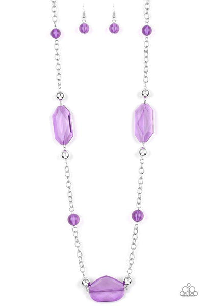 Crystal Charm - Purple Necklace - Paparazzi