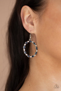 Crystal Circlets - Blue Earrings -Paparazzi