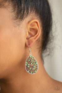 Dazzling Dew - Green Earring - Paparazzi