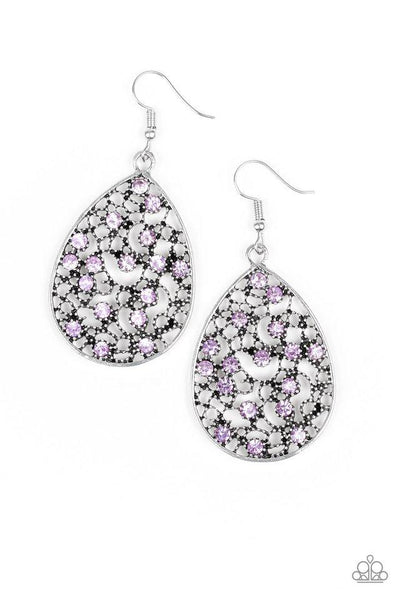 Dazzling Dew - Purple Earring - Paparazzi