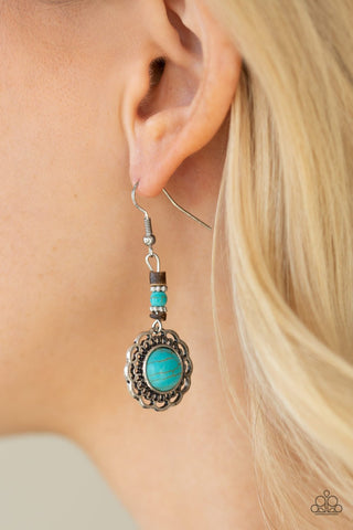 Desert Bliss - Blue Earring - Paparazzi