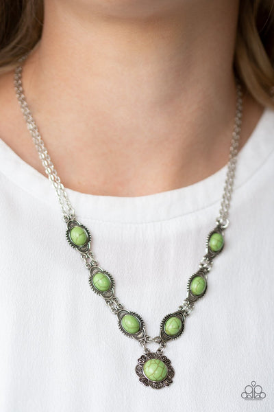 Desert Dreamin - Green Necklace - Paparazzi