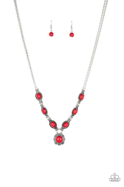 Desert Dreamin - Red Necklace - Paparazzi