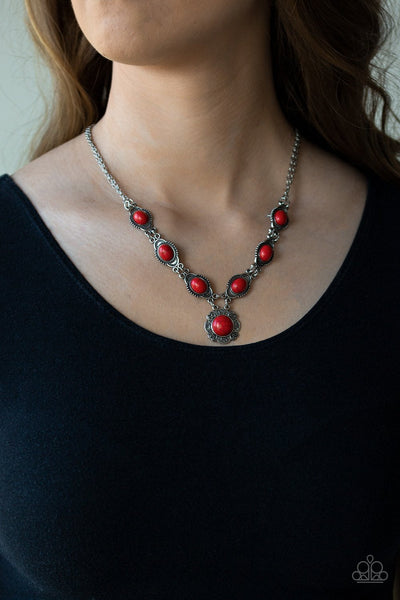 Desert Dreamin - Red Necklace - Paparazzi