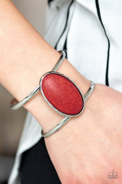 Desert Empress - Red Bracelet - Cuff - Paparazzi