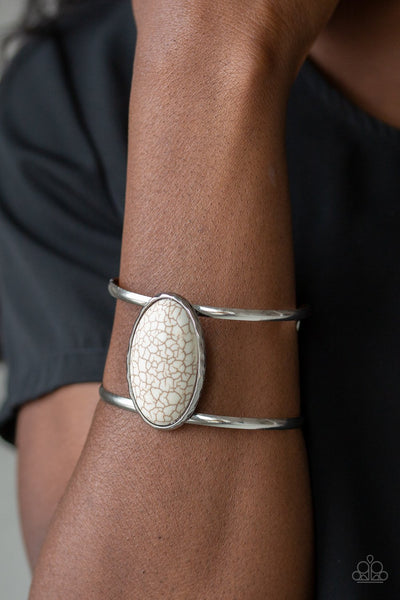 Desert Empress - White Bracelet - Cuff - Paparazzi