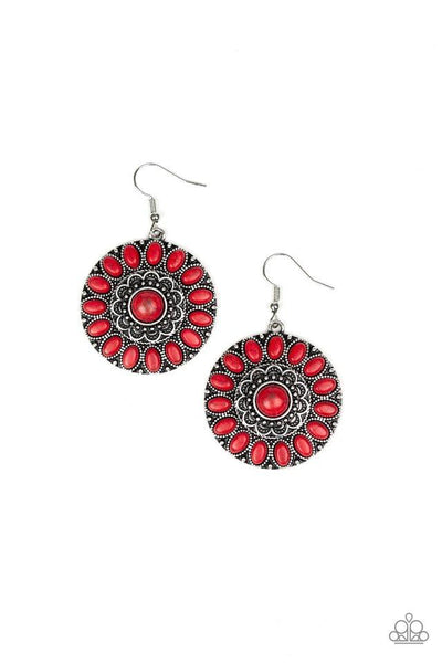 Desert Palette - Red Earring - Paparazzi