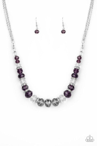 Distracted by Dazzle - Purple Necklace - Papaprazzi