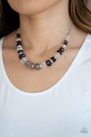 Distracted by Dazzle - Purple Necklace - Papaprazzi