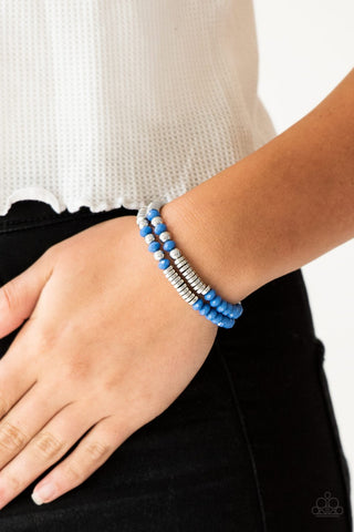 Downright Dressy - Blue Bracelet - Paparazzi