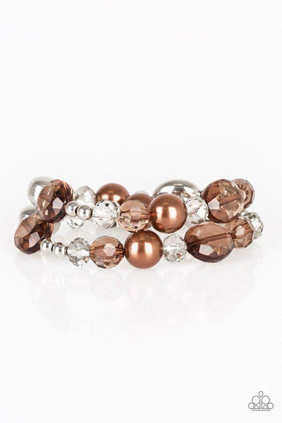 Downtown Dazzle - Brown Bracelet - Paparazzi