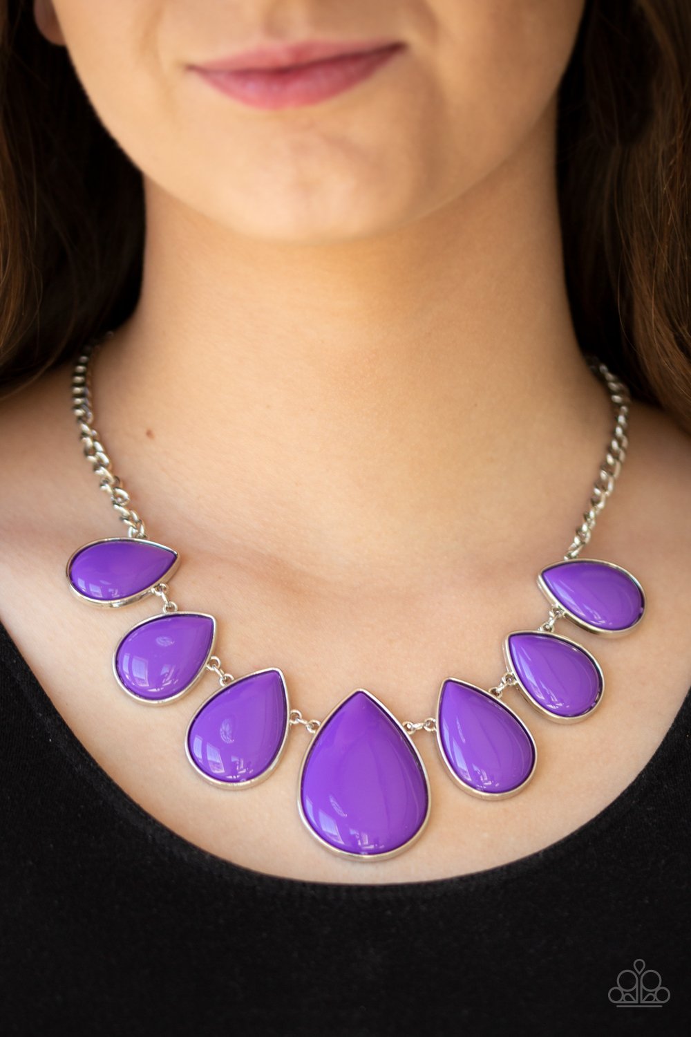 Drop Zone - Purple Necklace - Paparazzi