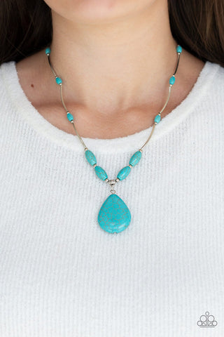 Explore The Elements - Blue Necklace - Paparazzi