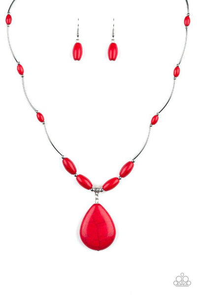 Explore The Elements - Red Necklace - Paparazzi