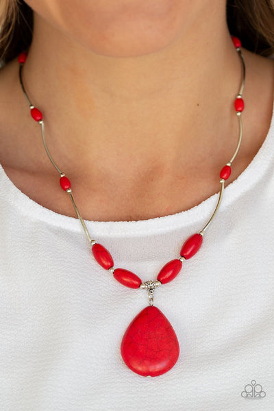 Explore The Elements - Red Necklace - Paparazzi