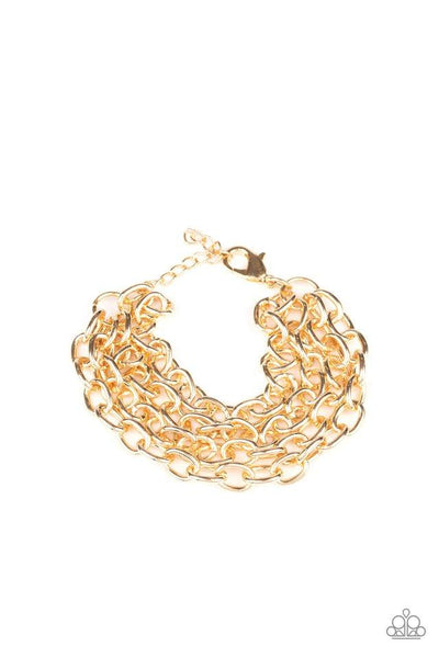 Fast Ball - Gold Bracelet - Paparazzi