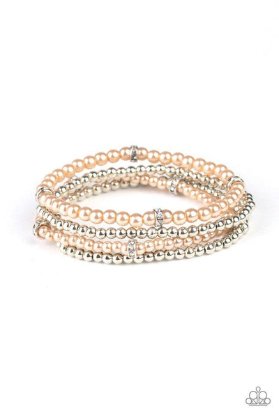 Fiercely Frosted - Brown Bracelet - Paparazzi