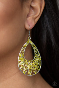 Flamingo Flamenco - Yellow Earring -  Paparazzi