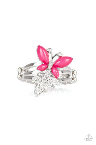 Flutter Flirt - Pink Ring - Paparazzi