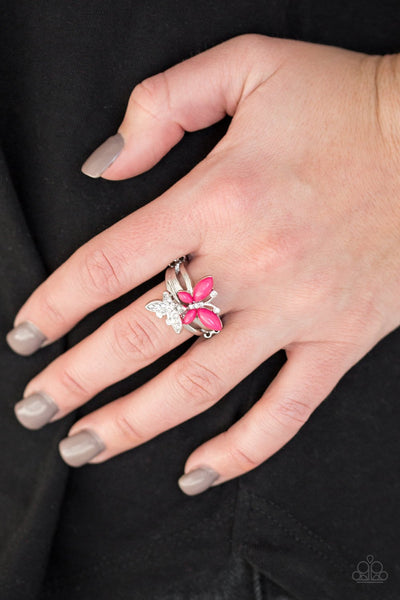 Flutter Flirt - Pink Ring - Paparazzi