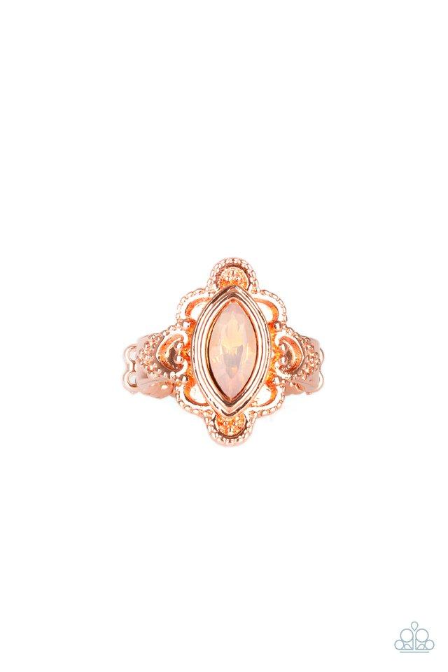 Glass Half-COLORFUL - Copper Ring - Paparazzi